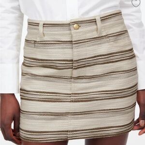 Madewell Mini Skirt in Striped Tweed